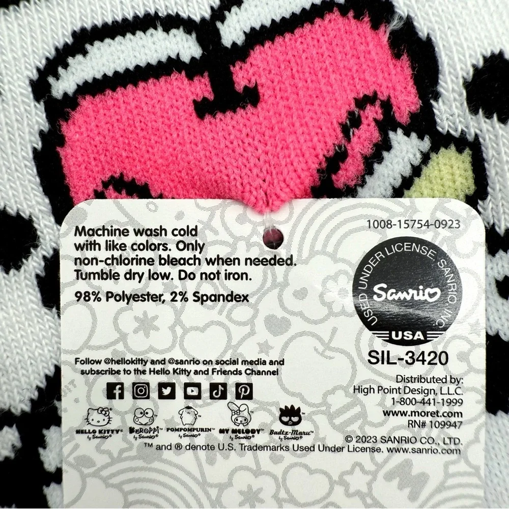 Hello Kitty Womens No Show Socks My Melody Keroppi Pompompurin Badtz Maru Gift
